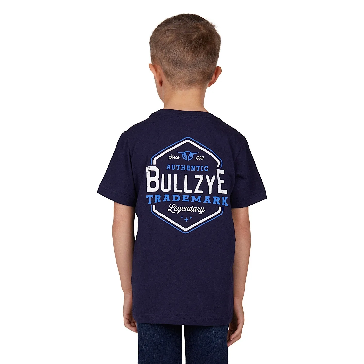 Bullzye Boy's Mark Tee-Navy