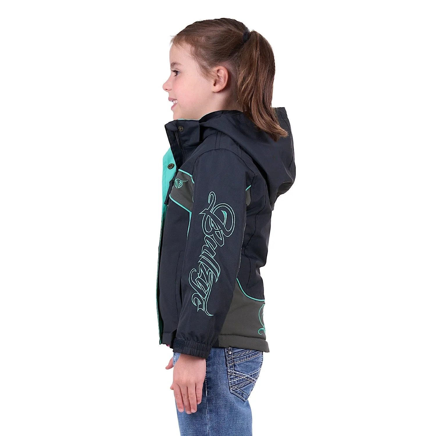 Bullzye Girl's Carla Jacket Dark Navy/Turquoise