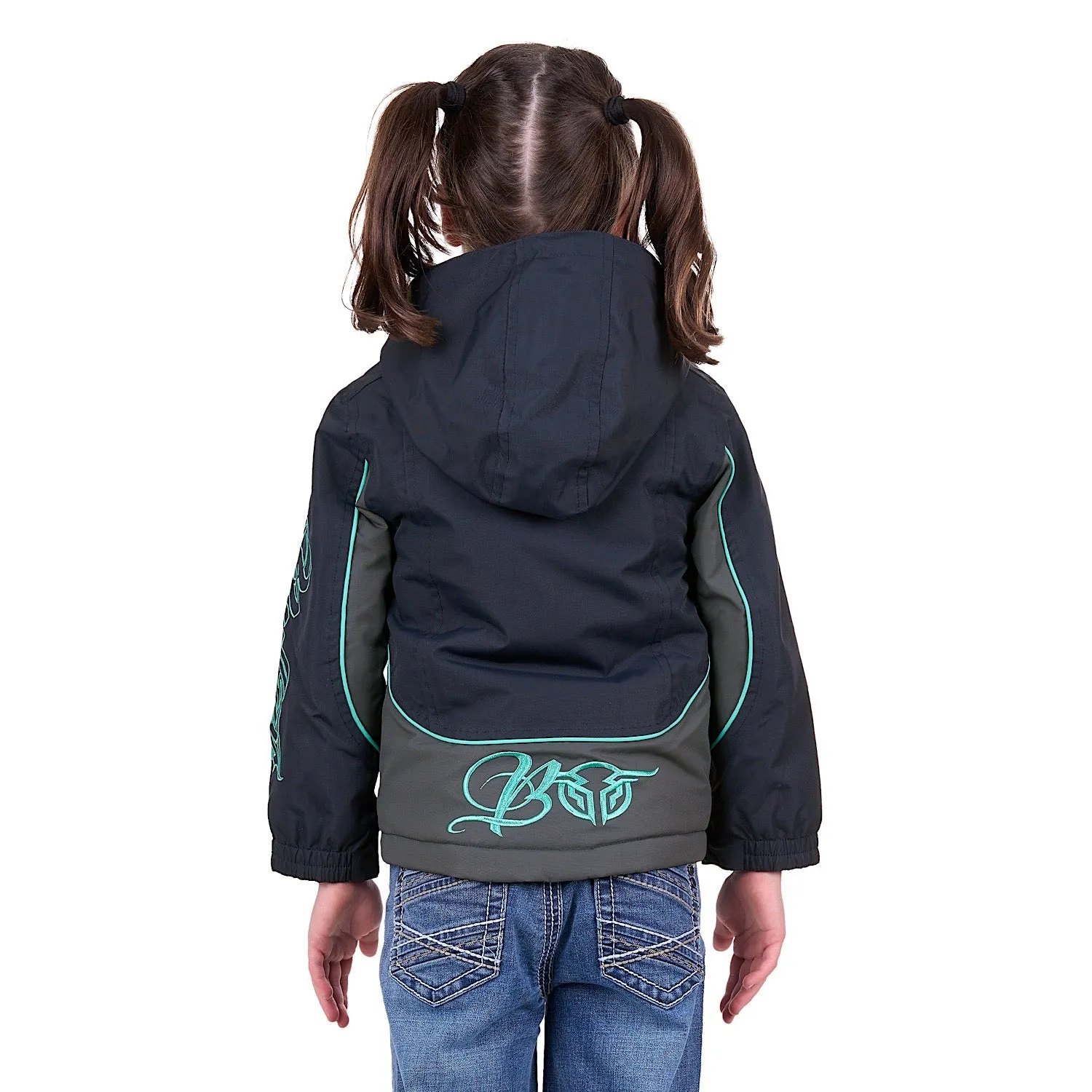 Bullzye Girl's Carla Jacket Dark Navy/Turquoise