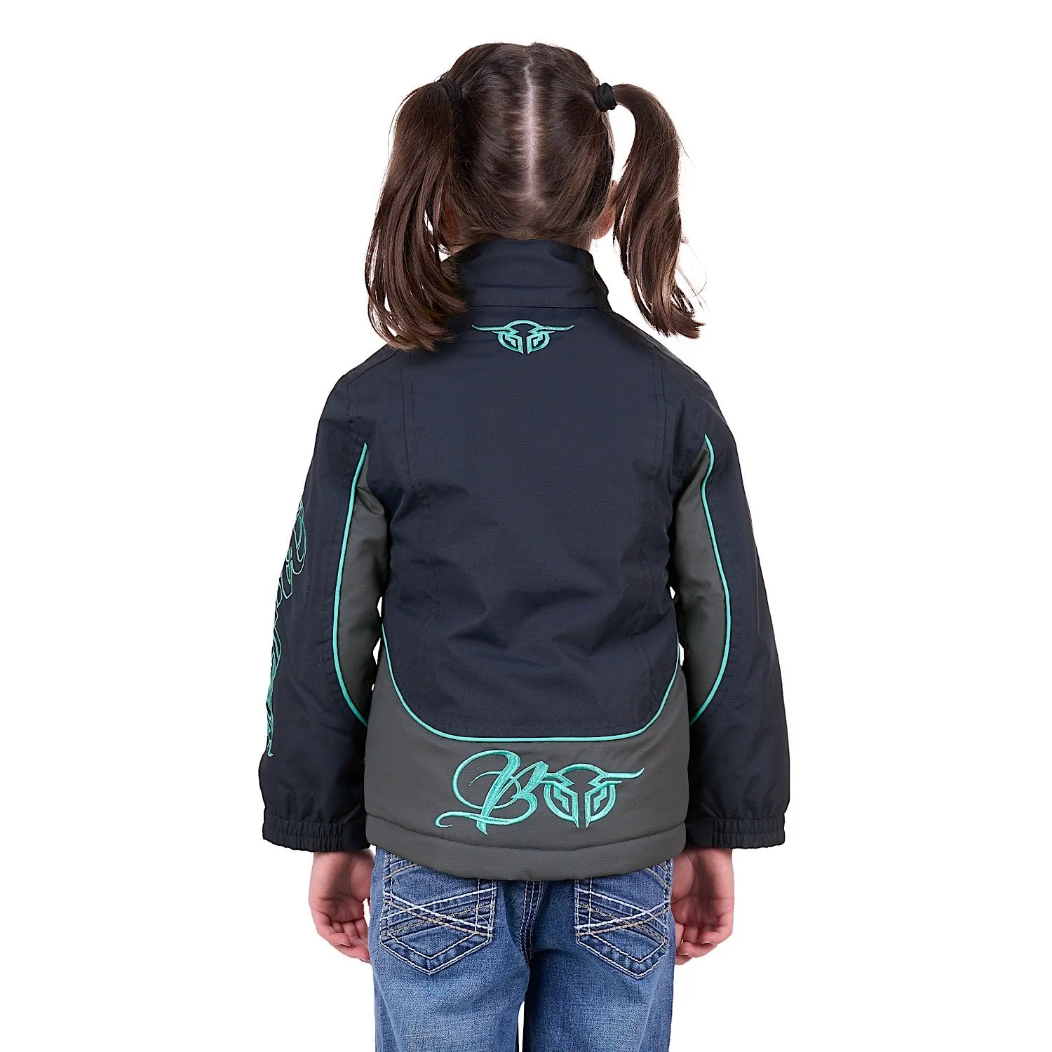 Bullzye Girl's Carla Jacket Dark Navy/Turquoise