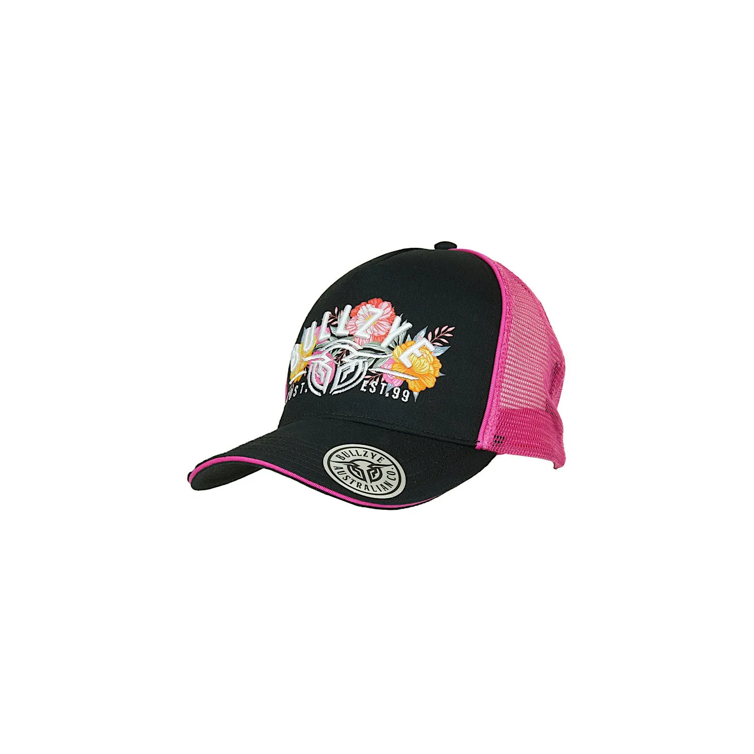 Bullzye Mackay High Profile Trucker Cap Black/Pink