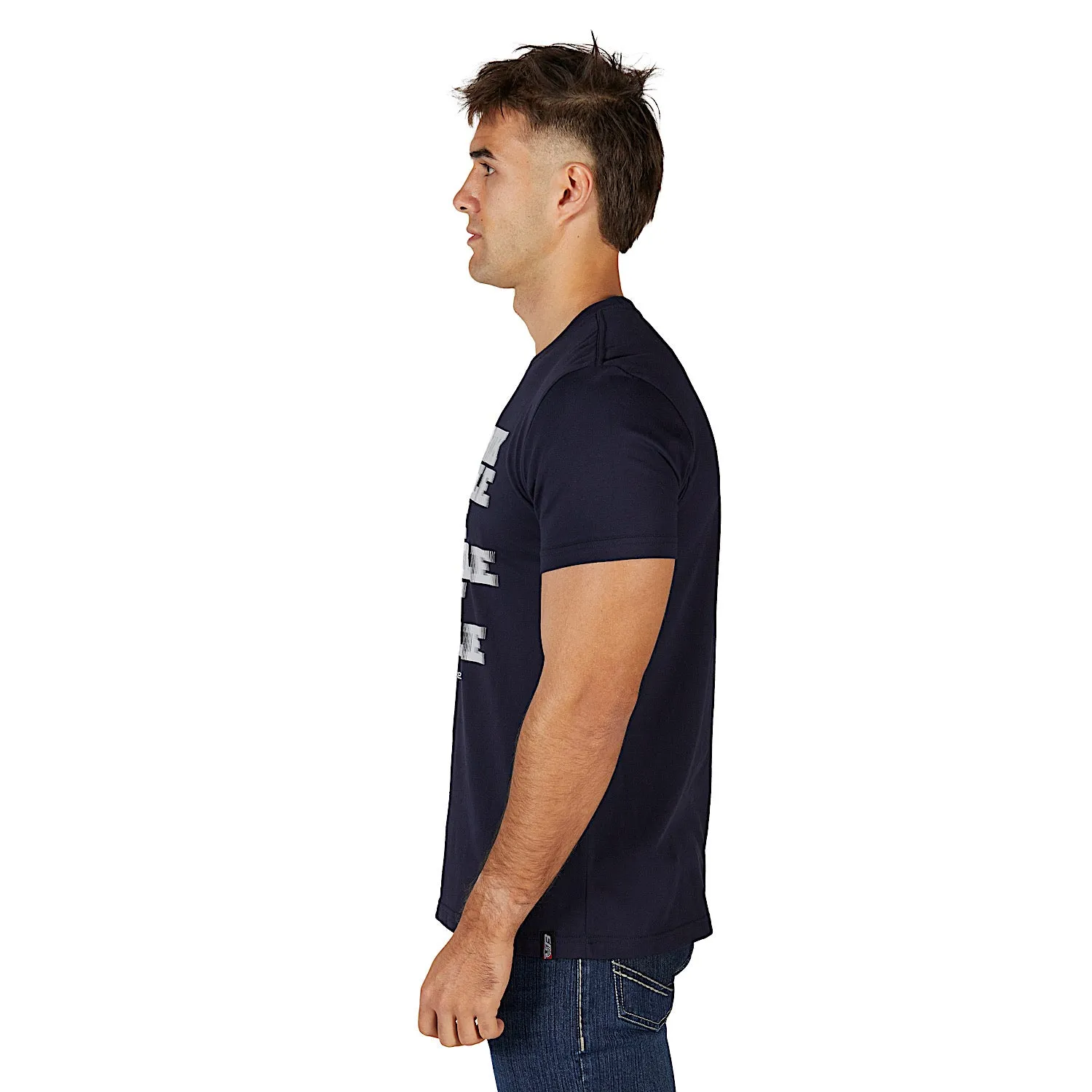 Bullzye Men's Act Single Short Sleeve Tee - Navy