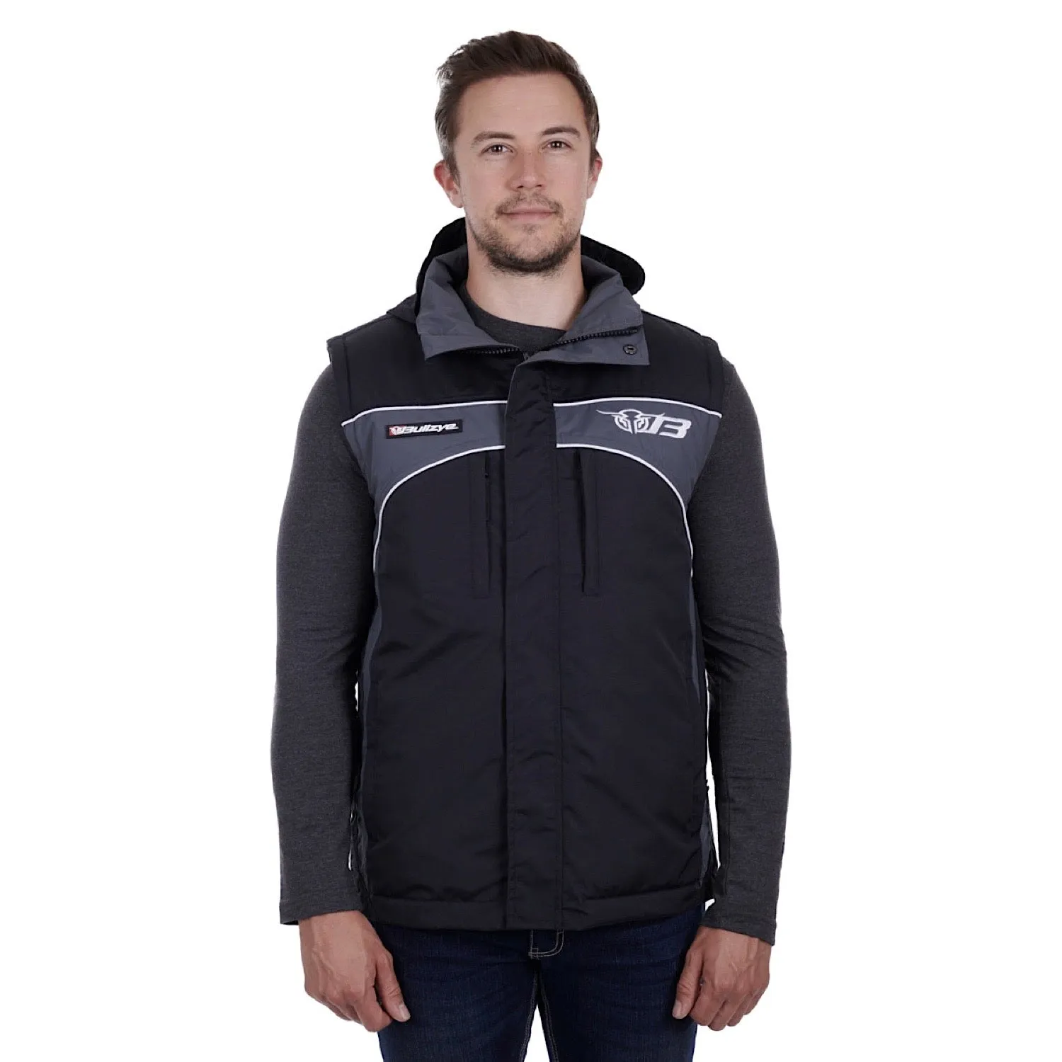Bullzye Mens Bazooka Vest Black/Charcoal