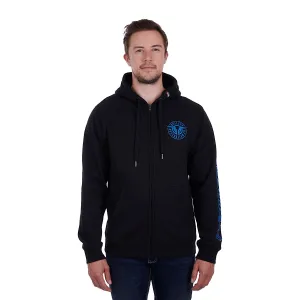 Bullzye Mens Bullring Zip Through Hoodie Black