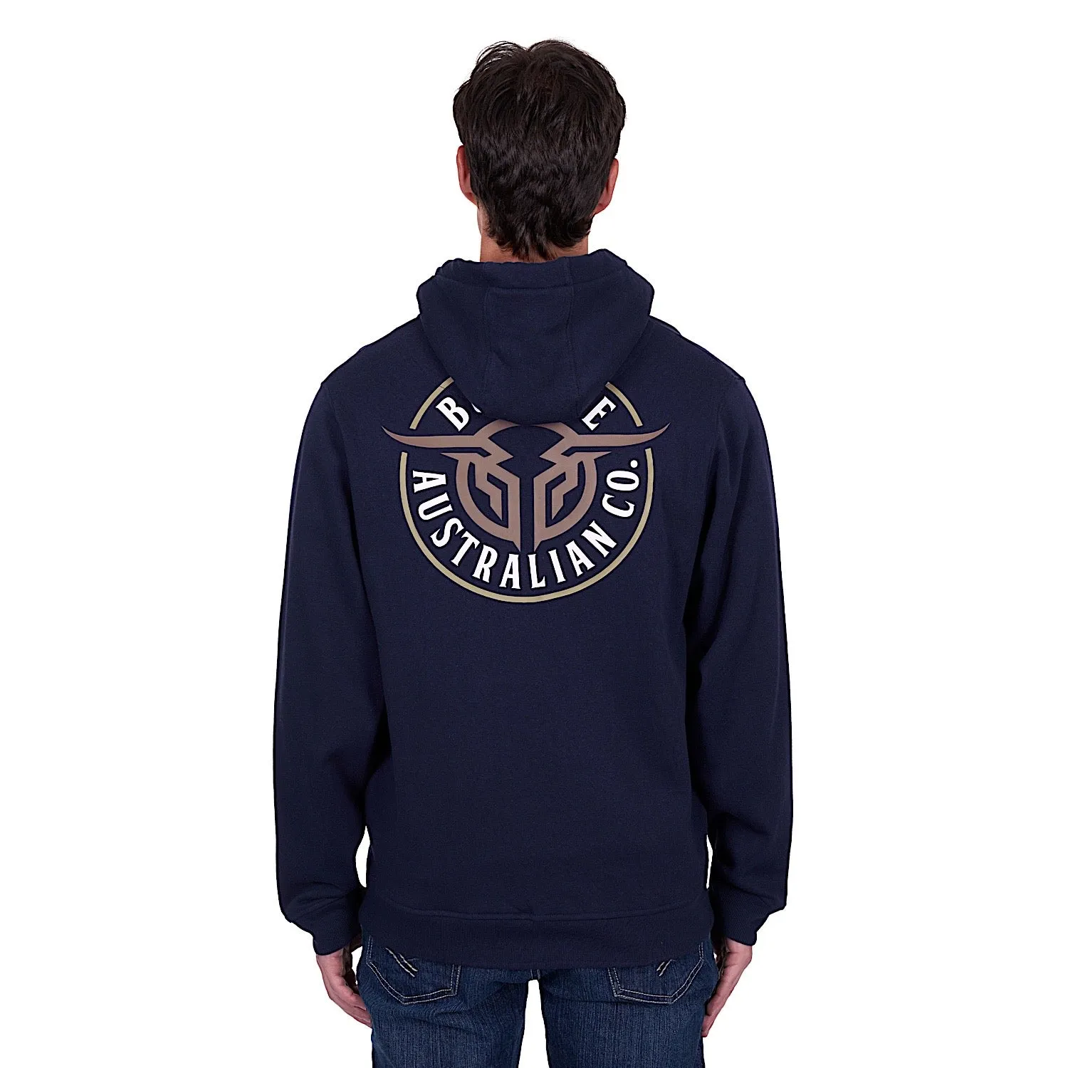 Bullzye Men's Bullring Zip Up Hoodie - Navy