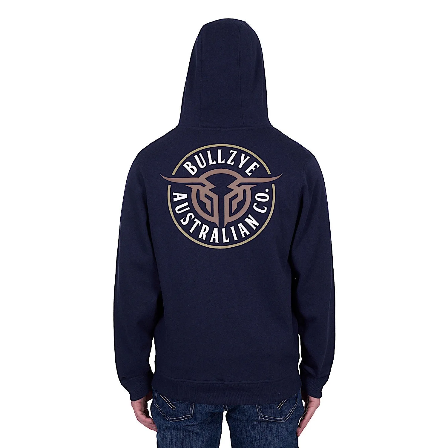 Bullzye Men's Bullring Zip Up Hoodie - Navy
