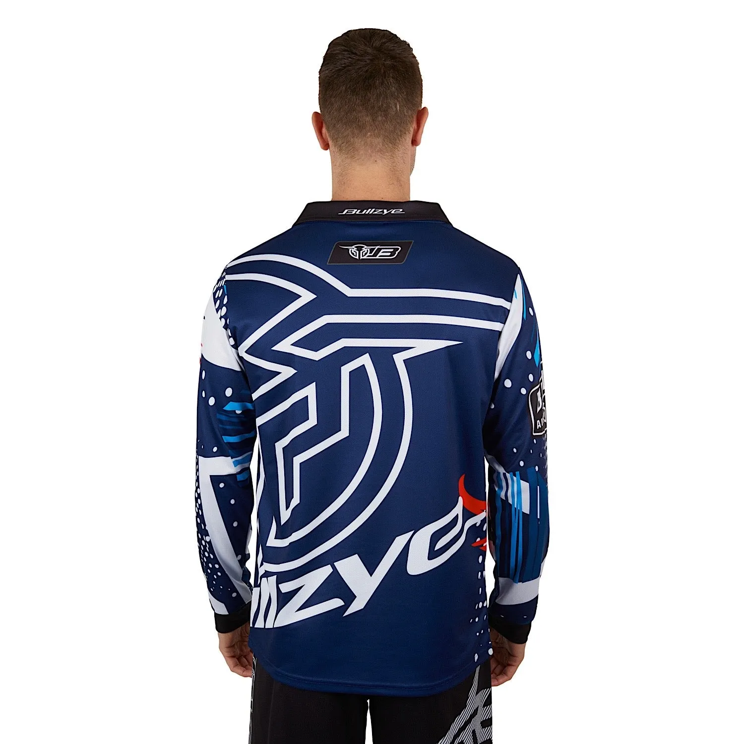 Bullzye Mens Dan Long Sleeve Fishing Tee-Blue