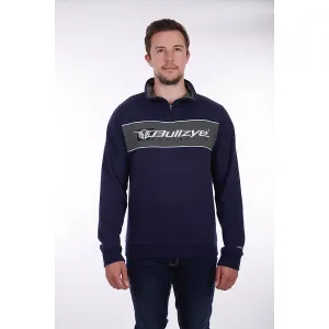 Bullzye Men's Logo 1/4 Zip Pullover Navy/Green
