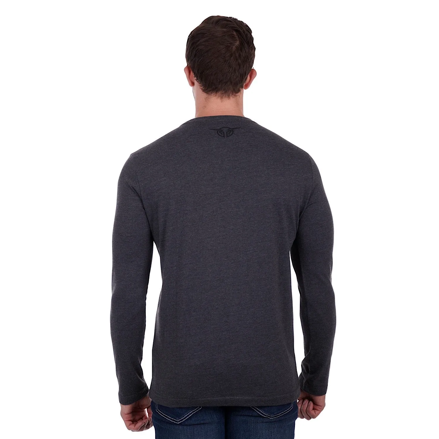 Bullzye Mens Murphy Long Sleeve Tee Charcoal Marle