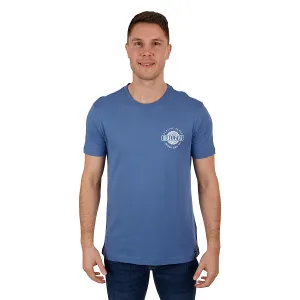 Bullzye Mens Saw Tee-Blue Steel