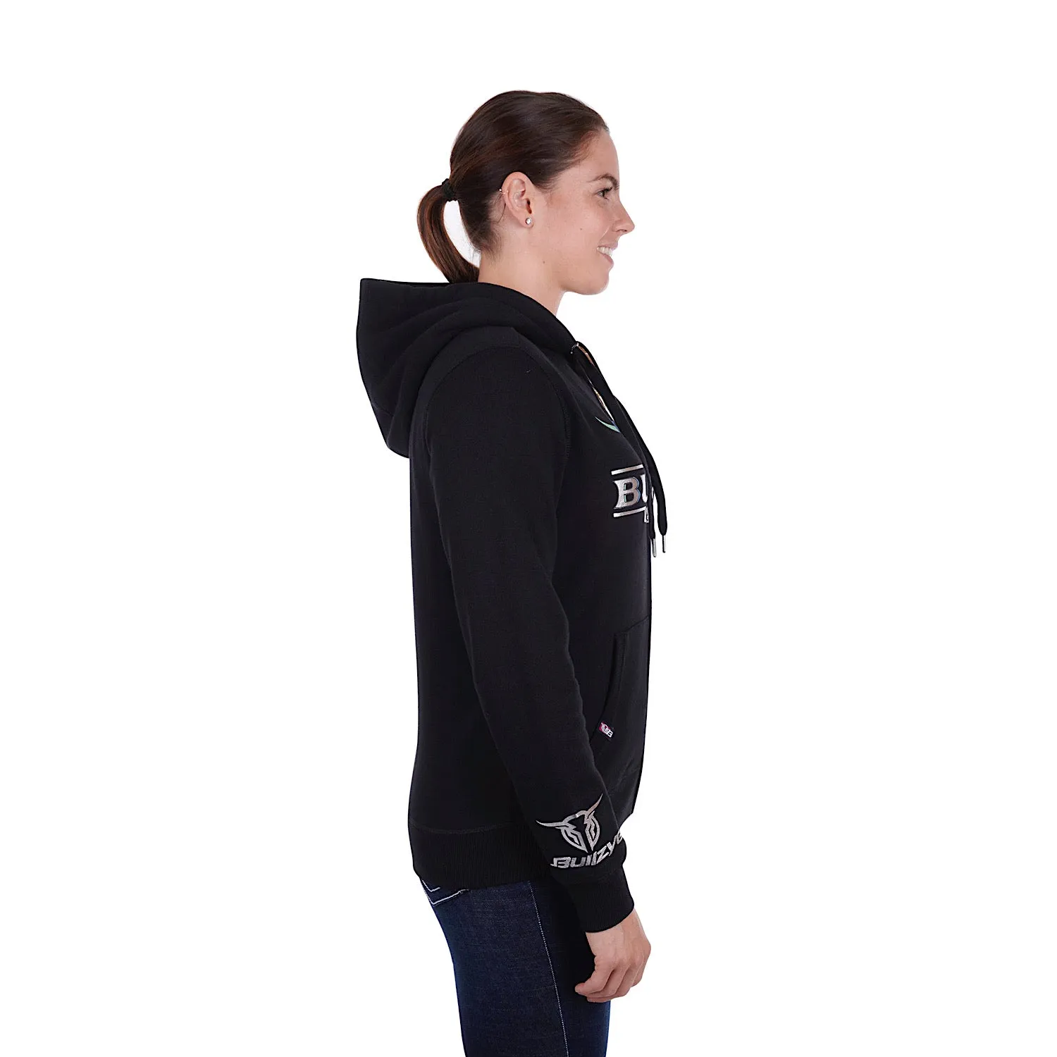 Bullzye Womens Corella Zip Through Hoodie Black