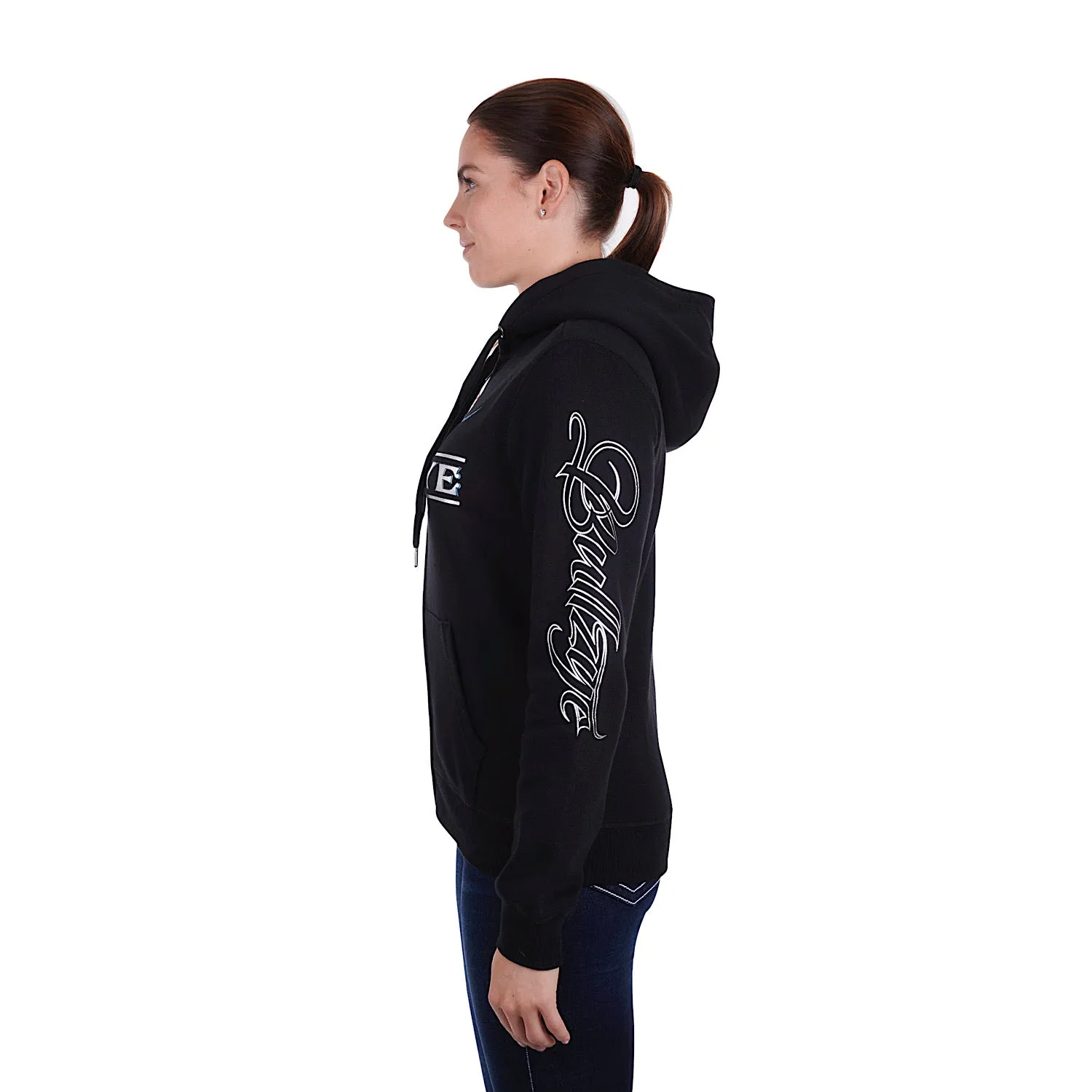 Bullzye Womens Corella Zip Through Hoodie Black