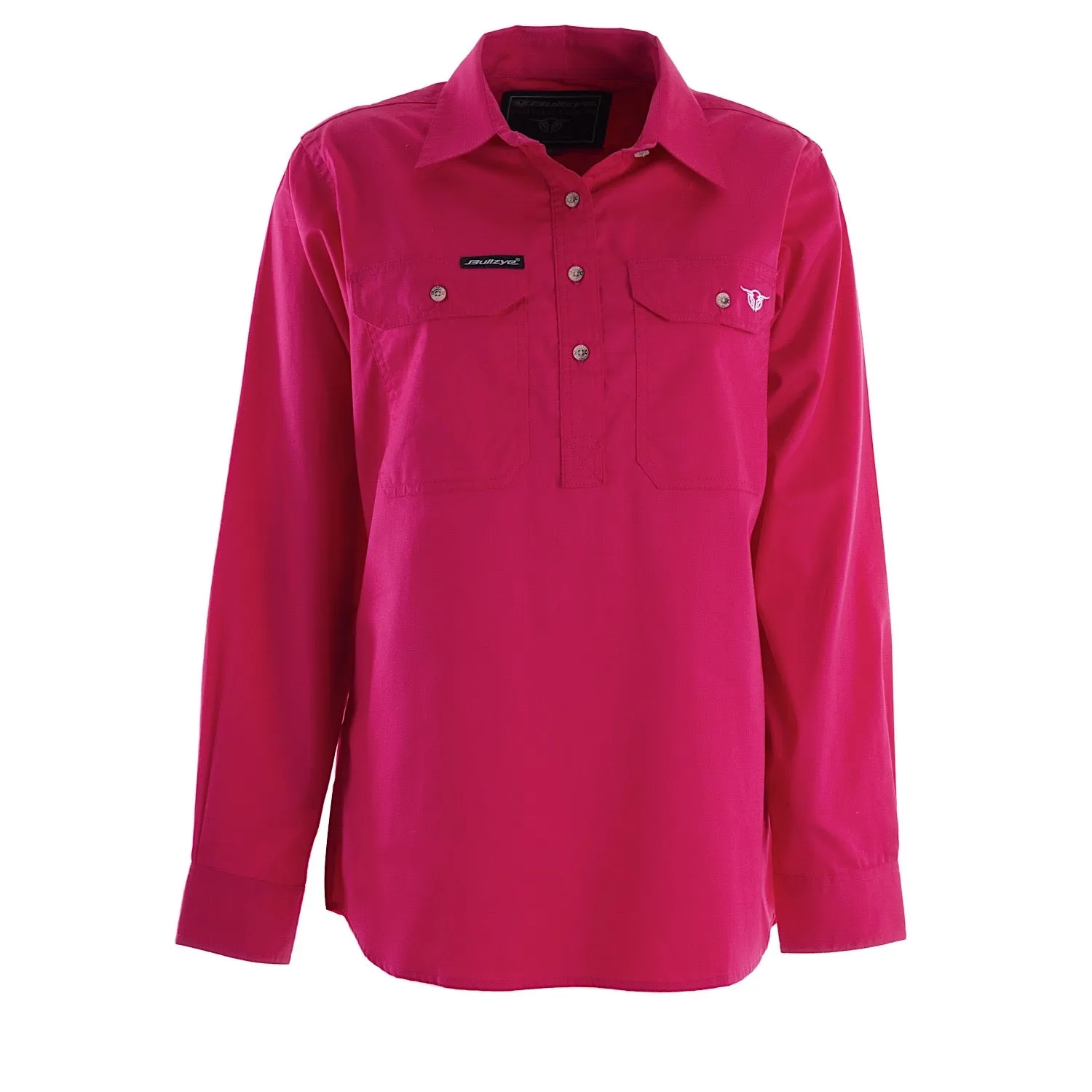 Bullzye Women's Lightweight Half Placket Shirt Rose