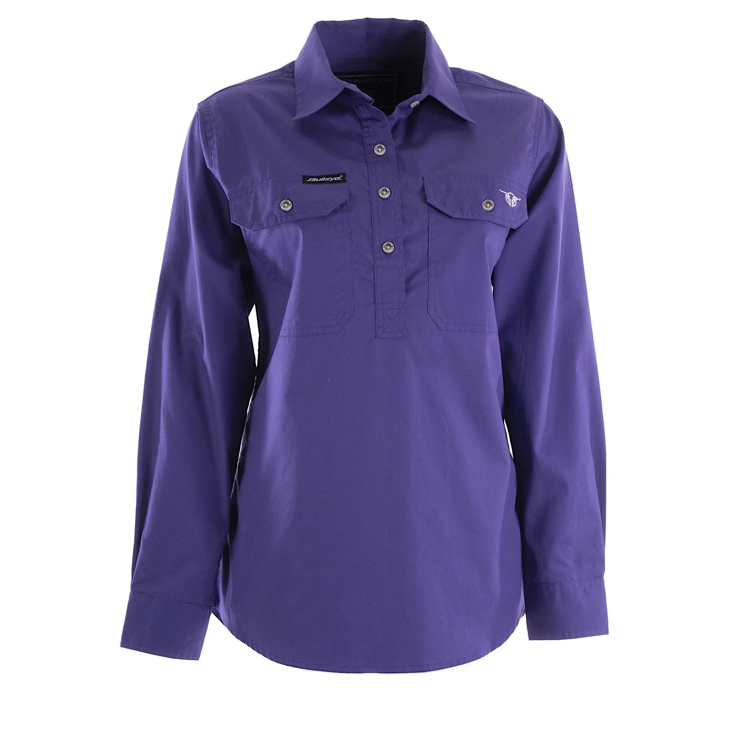 Bullzye Women's Lightweight Half Placket Shirt Violet