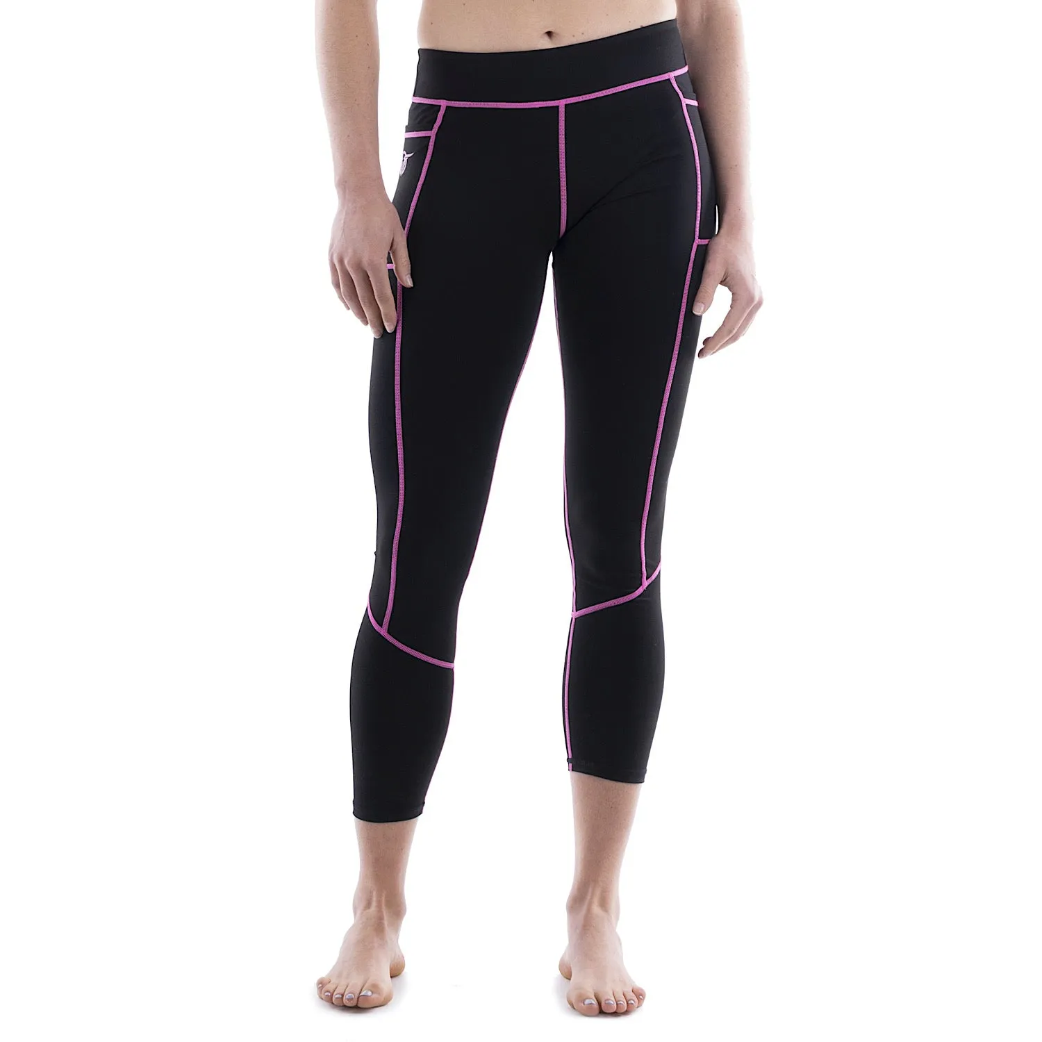 Bullzye Womens Pip Active Legging Black/Pink