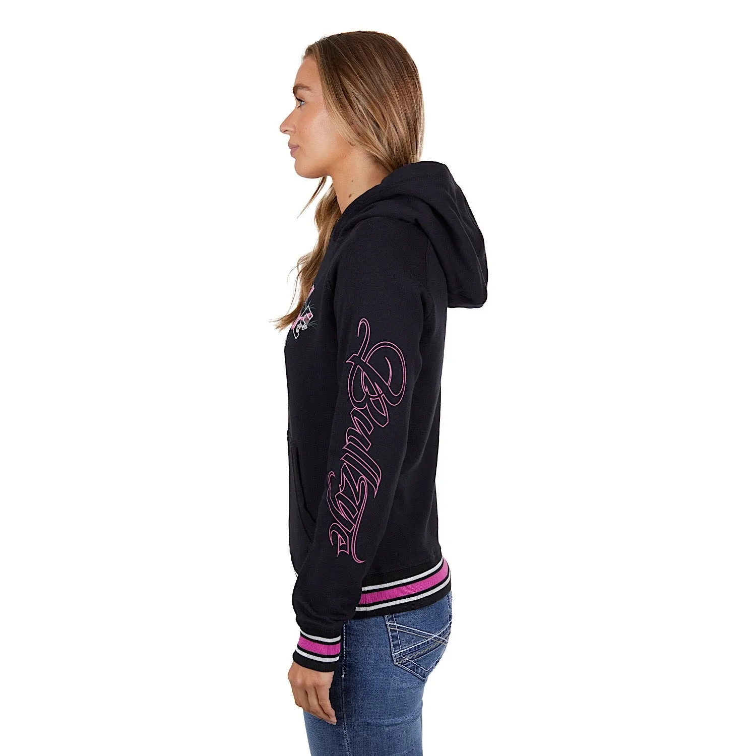 Bullzye Womens Tropics Pullover Hoodie Black