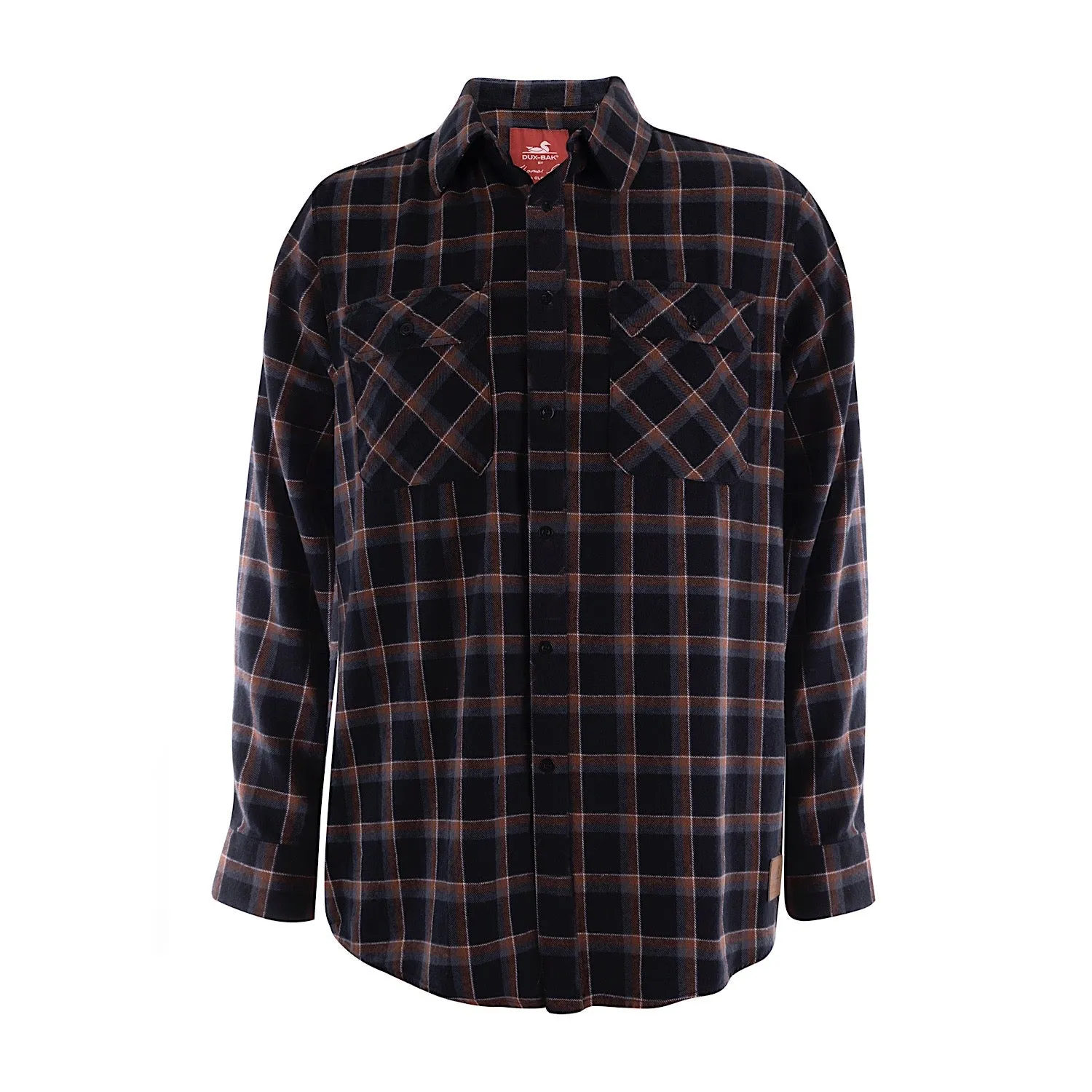 Dux-Bak Mens Dobbs Thermal Check L/S Shirt Black/Tan