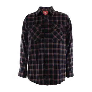 Dux-Bak Mens Dobbs Thermal Check L/S Shirt Black/Tan