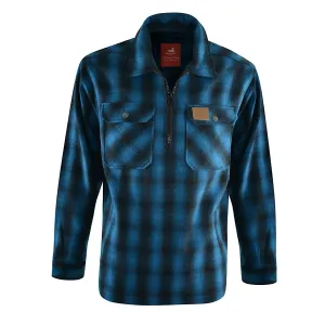 Dux-Bak Mens Mallard 1/4 Zip Overshirt Blue
