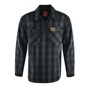 Dux-Bak Mens Mallard 1/4 Zip Overshirt Charcoal