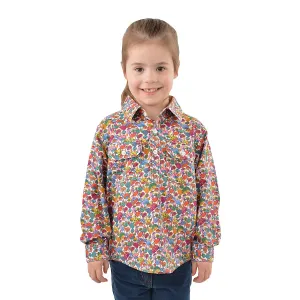 Hard Slog Kids Austin Half Placket L/S Shirt Multi
