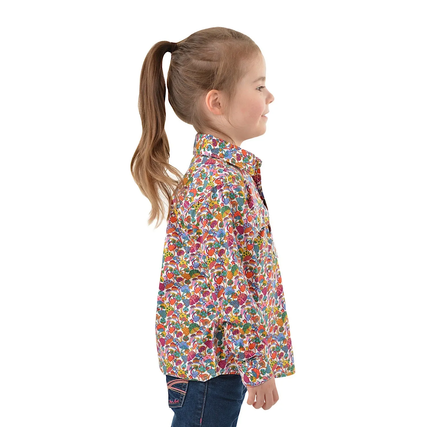 Hard Slog Kids Austin Half Placket L/S Shirt Multi