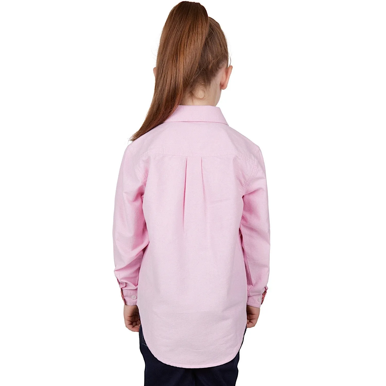 Hard Slog Kids Jas 1/2 Placket Long Sleeve Shirt Pink