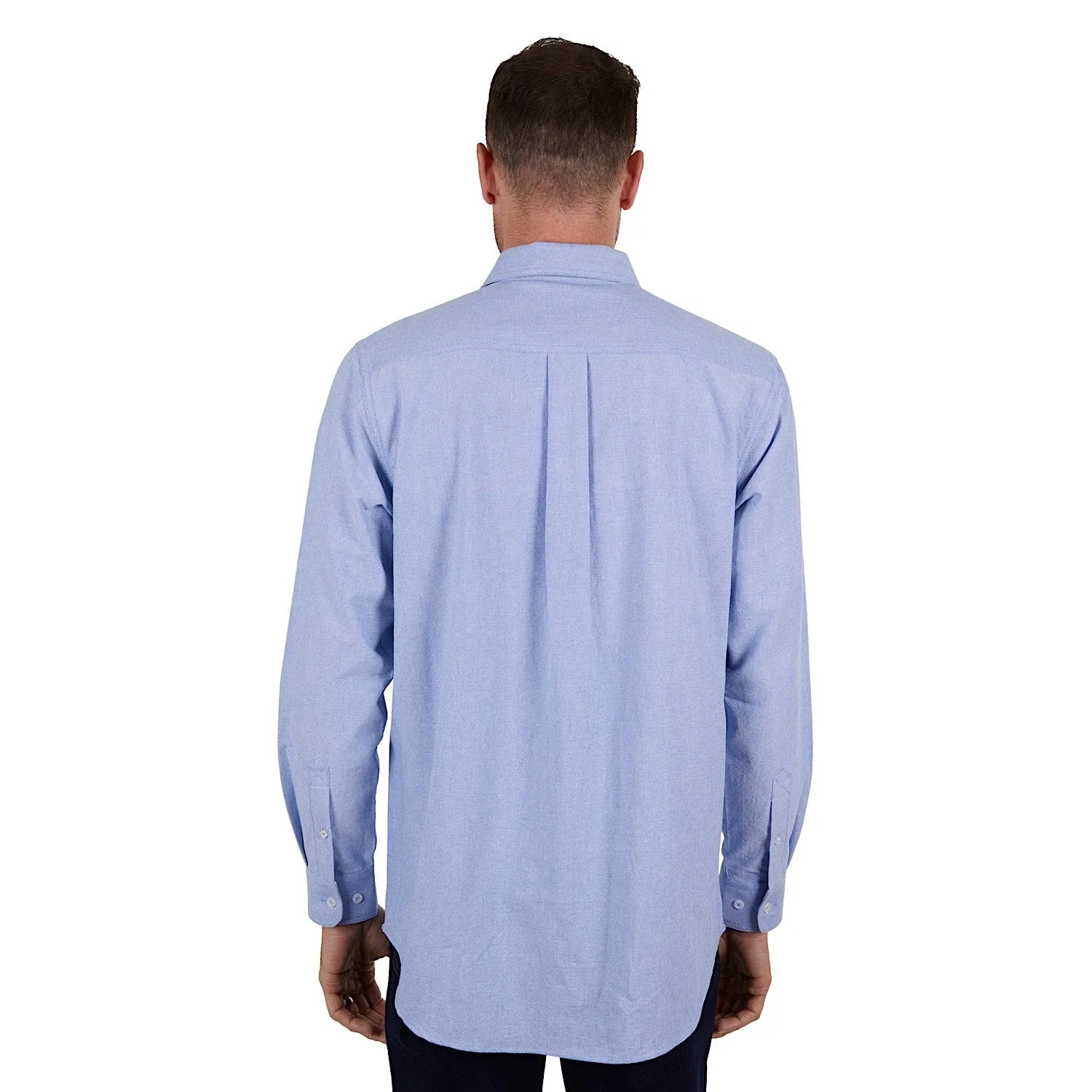 Hard Slog Mens Fred Half Placket Shirt Navy