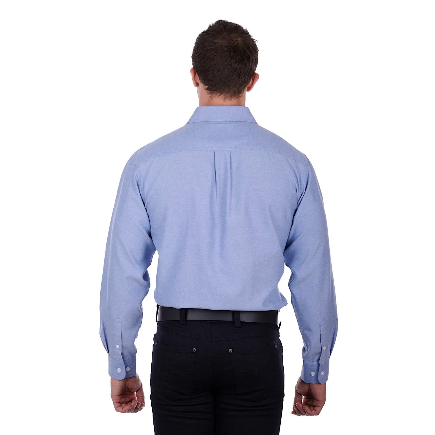 Hard Slog Mens Jackson Half Placket Shirt Blue