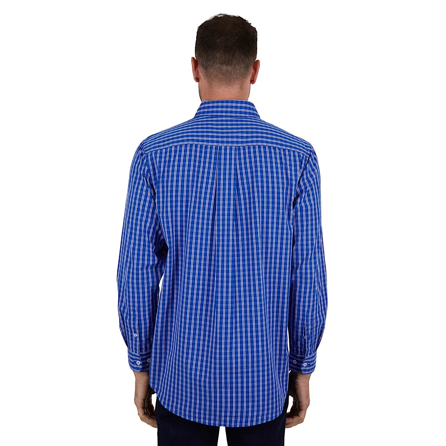 Hard Slog Men's Tad Half Placket Shirt Royal