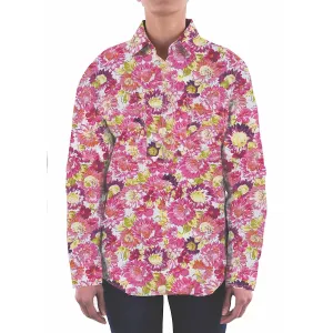 Hard Slog Womens Belle Half Placket L/S Shirt Pink