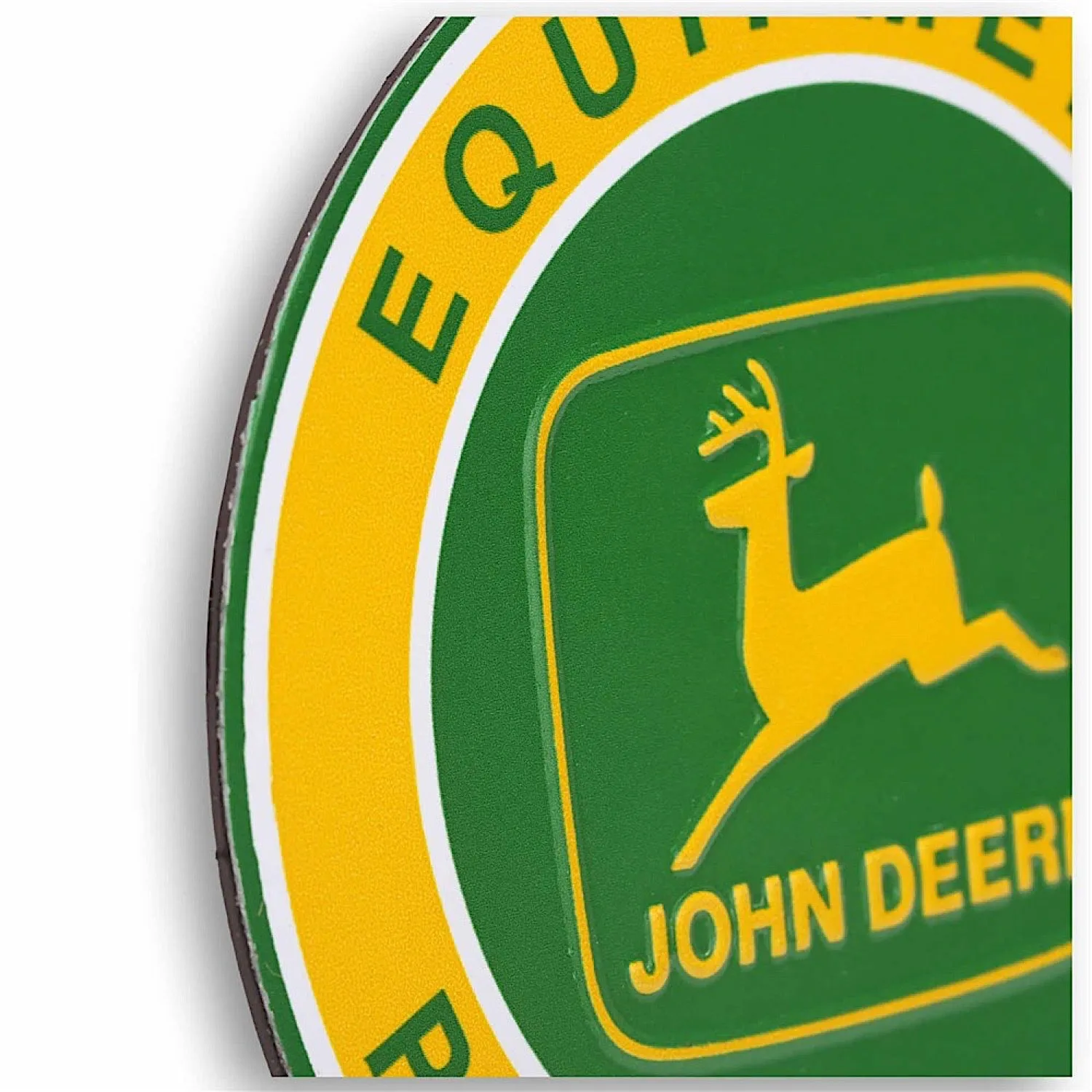 John Deere Equipment Parts & Service Round Embossed Metal Magnet 15cm Diameter