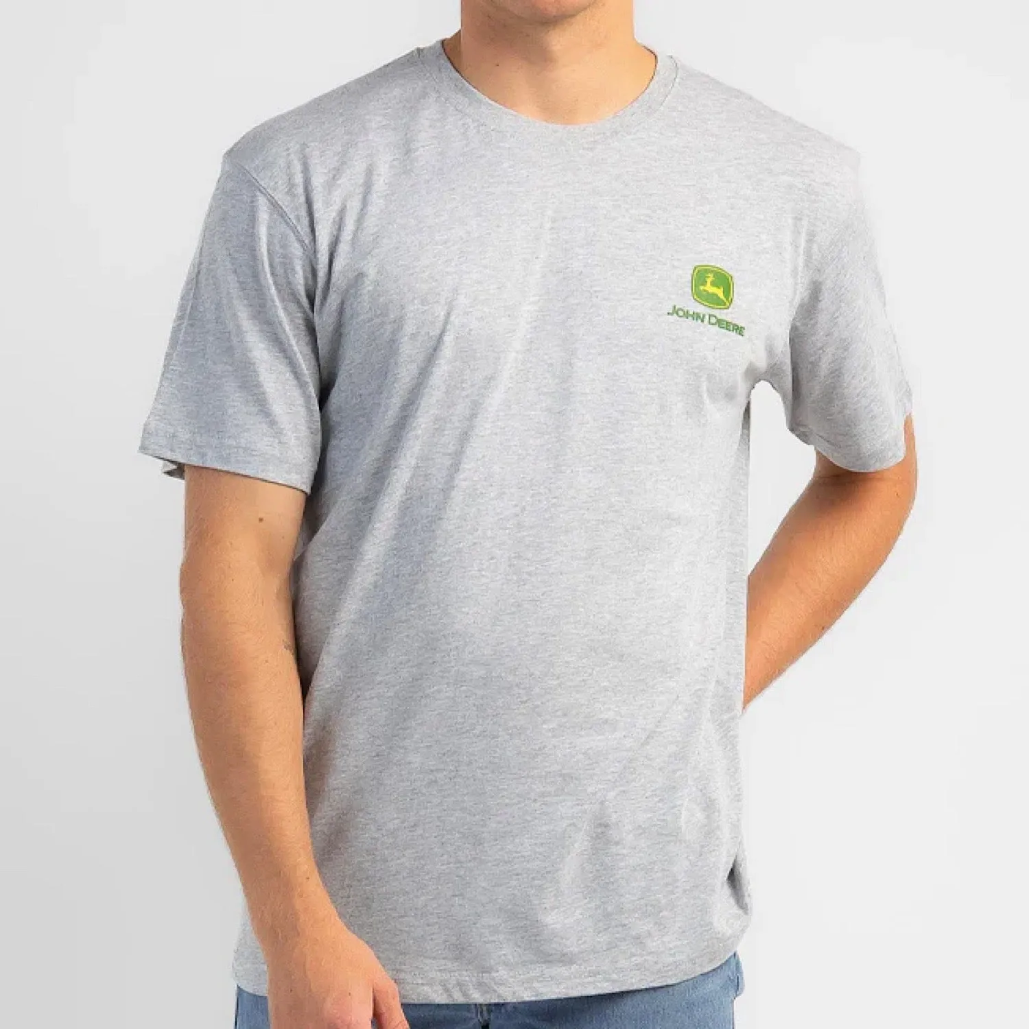 John Deere Logo Tee - Oxford Grey