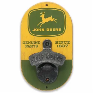 John Deere Wooden Wall Mounted Bottle Opener