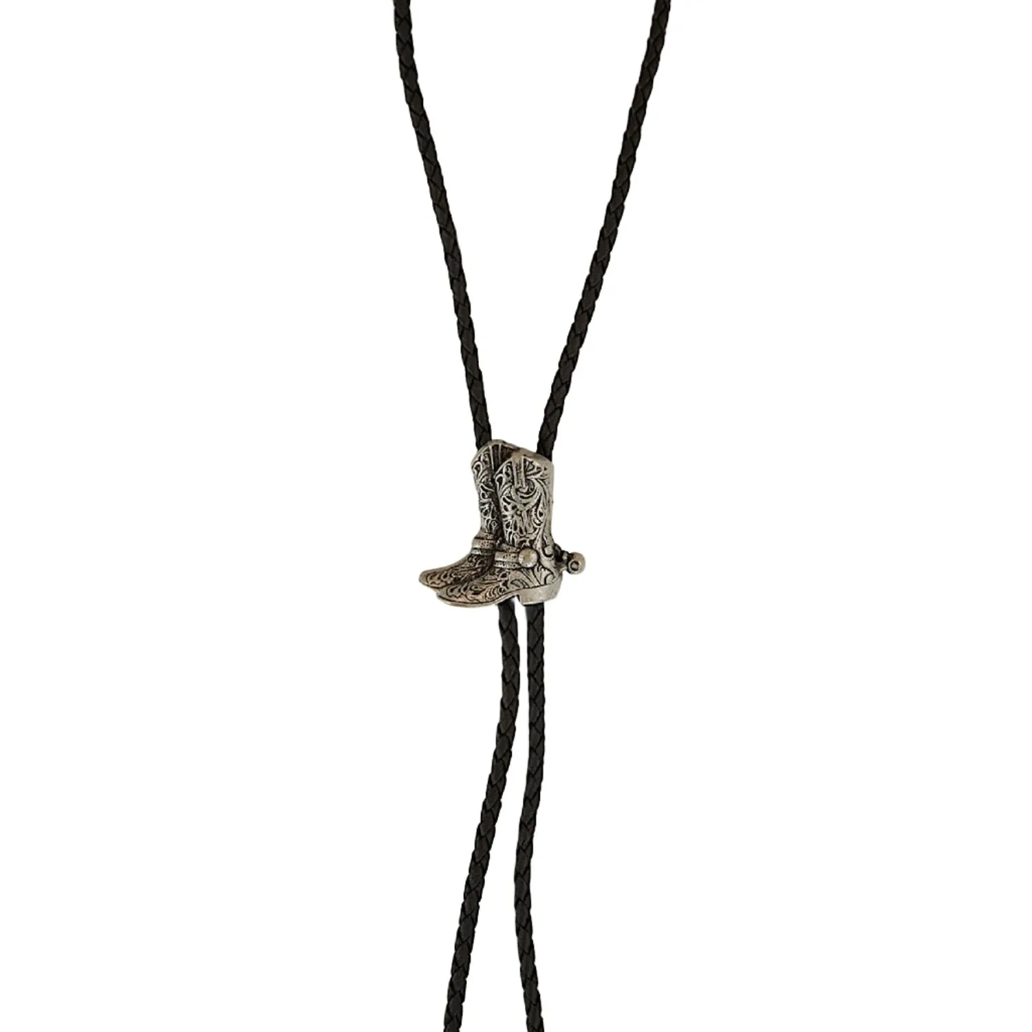 Ringers Western Antique Sliver Bolo Tie - Boots
