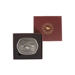 Ringers Western Bandit Belt Buckle - Silver