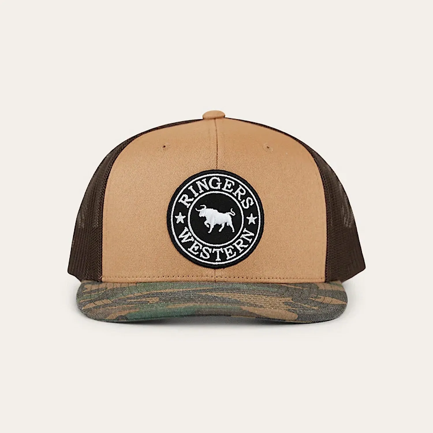 Ringers Western Dalby Flat Brim Trucker Cap - Sand