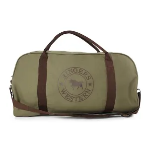 Ringers Western Gundagai Duffle Bag Khaki and Deep Brown