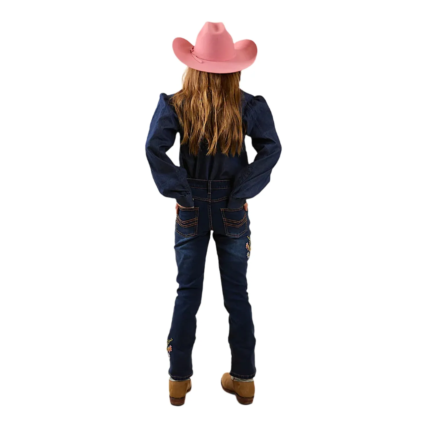 Ringers Western Kid's Dahlia Bootleg Jean - Classic Blue