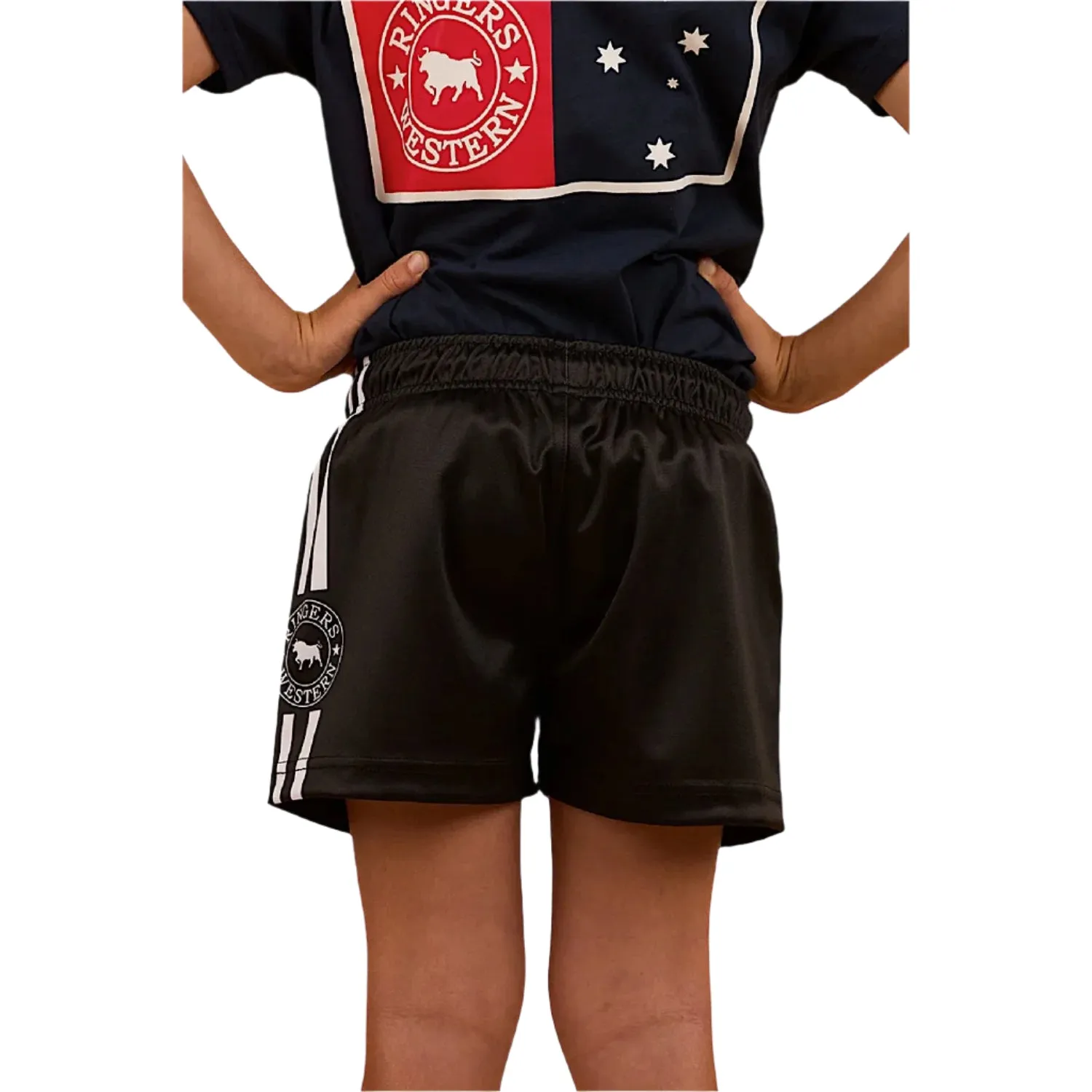 Ringers Western Kid's Footy Short - Black