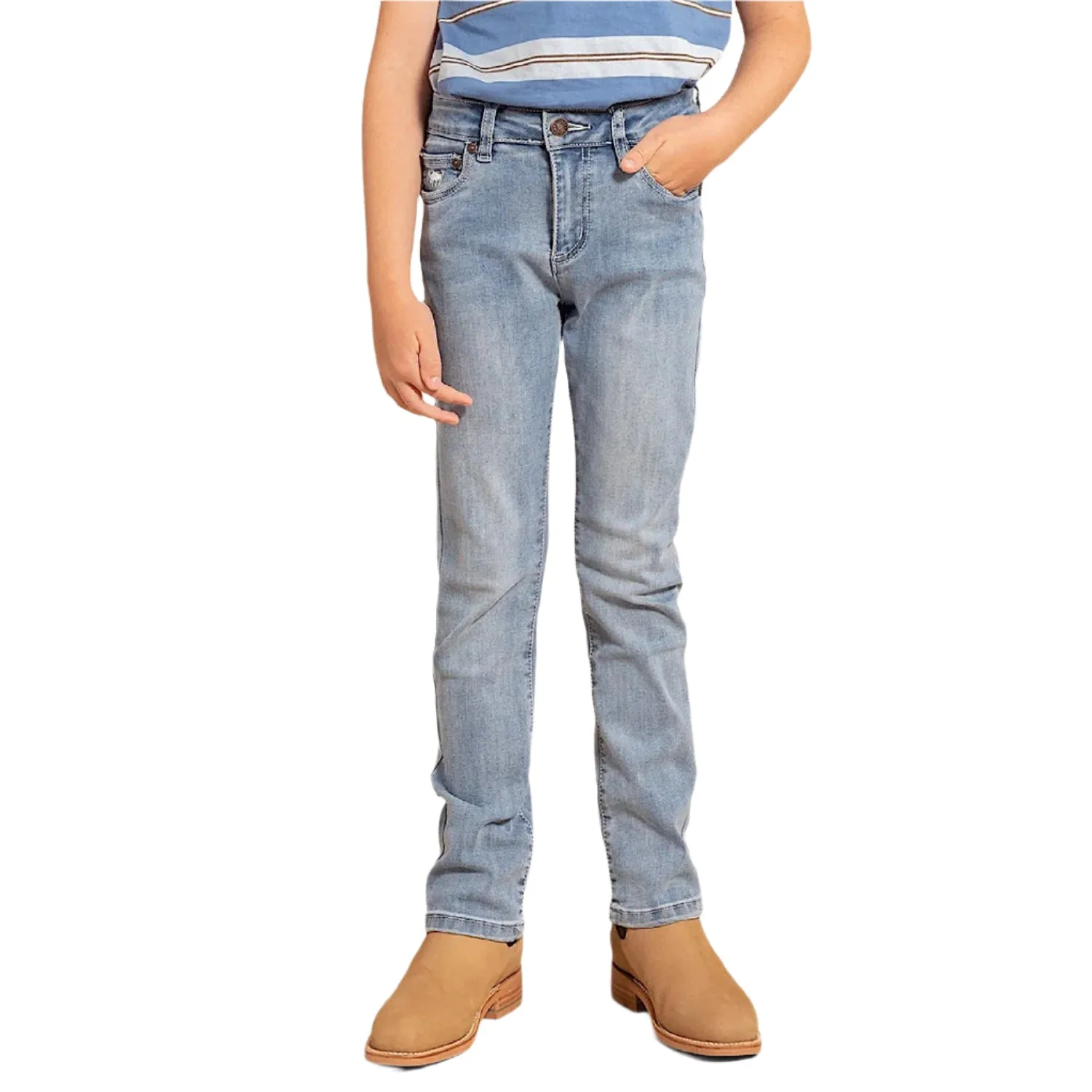 Ringers Western Kid's Joey Cowgirl Jean - Light Blue