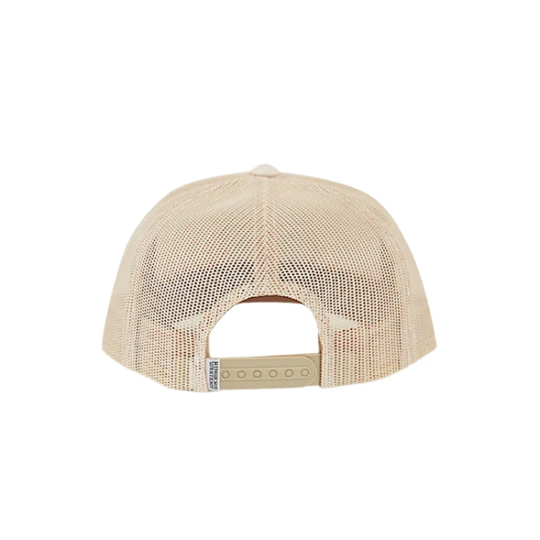 Ringers Western Kid's Signature Bull Trucker Cap - Beige / Clay