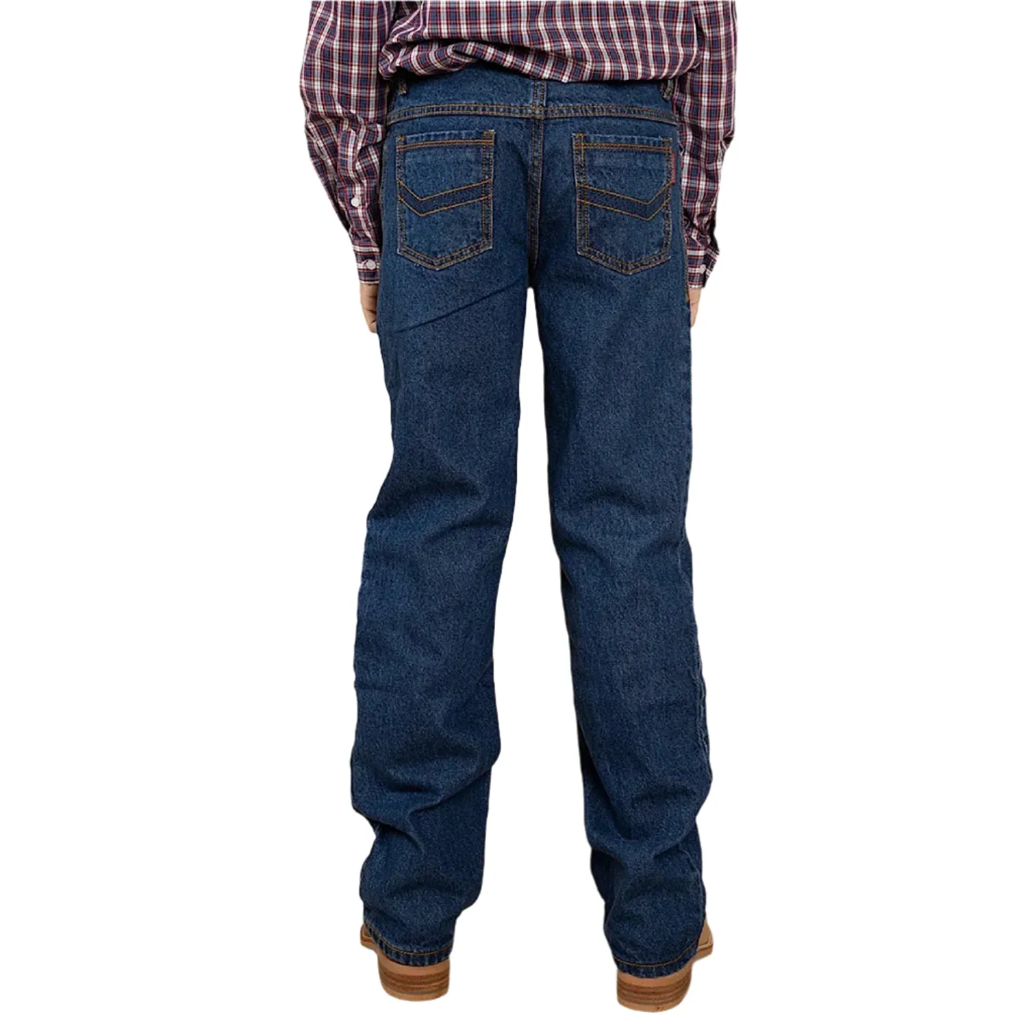 Ringers Western Kid's Southwest Relaxed Fit Jean - Mid Wash Blue
