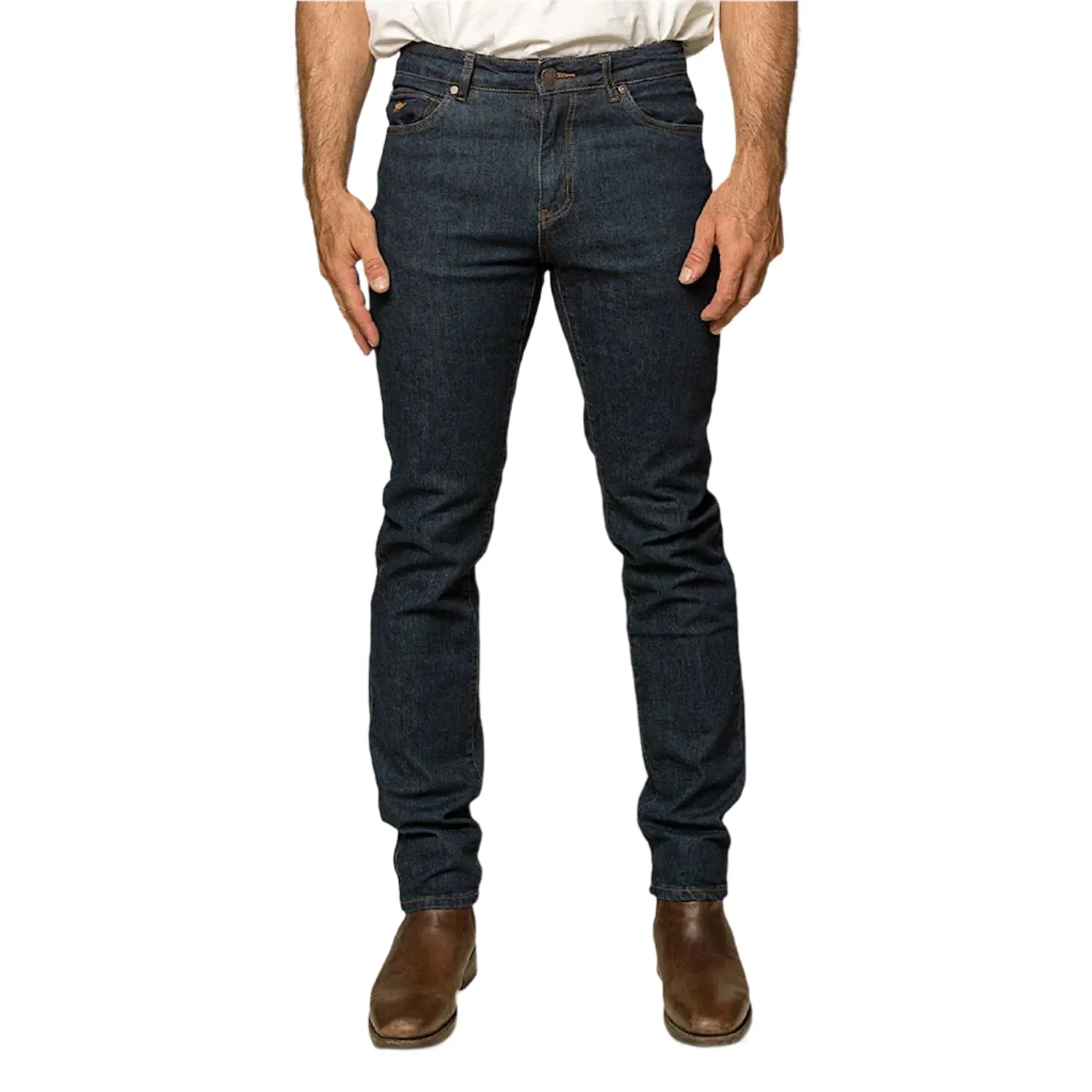 Ringers Western Men's Burke Tapered Leg Jean - Dark Blue