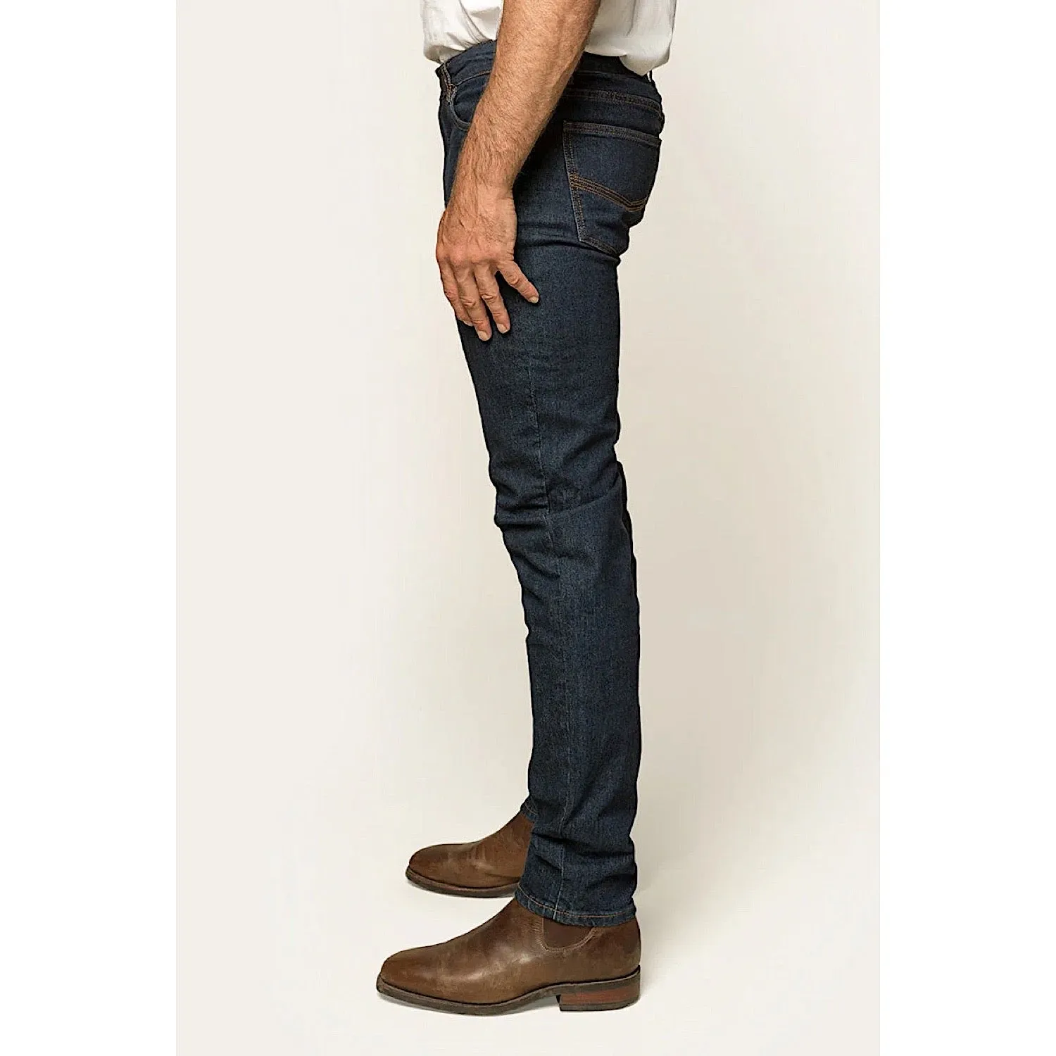 Ringers Western Men's Burke Tapered Leg Jean - Dark Blue