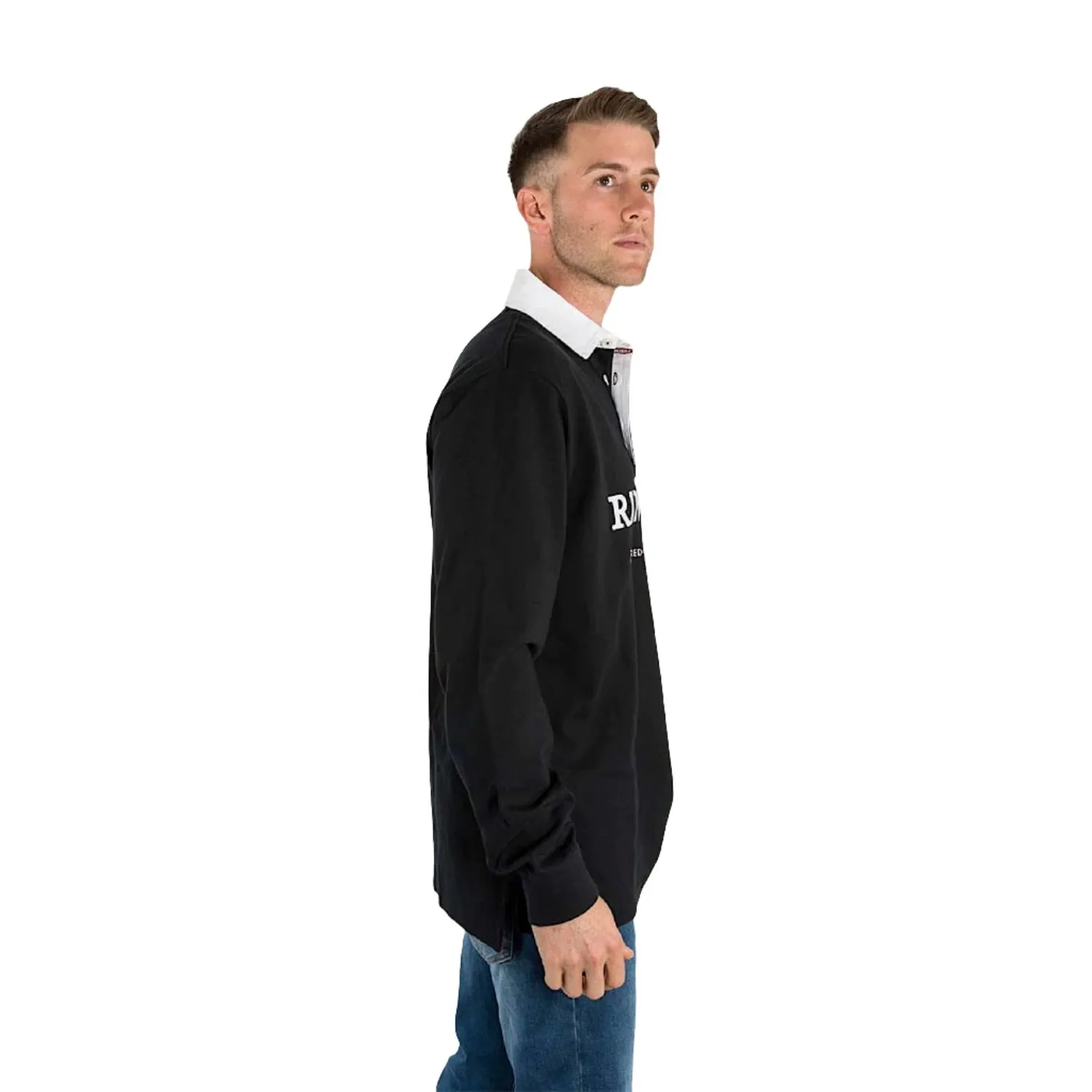 Ringers Western Men's Burton Rugby Jersey - Black/White