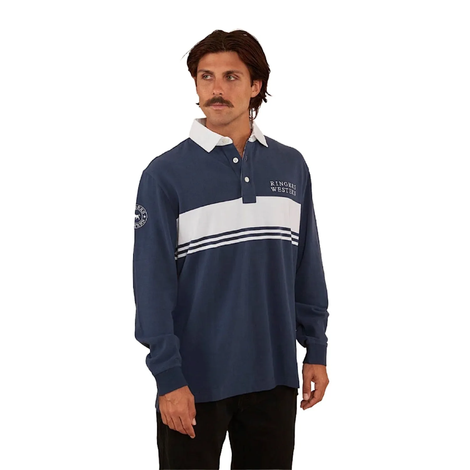 Ringers Western Men's Edmonton Rugby Jersey - Navy/White