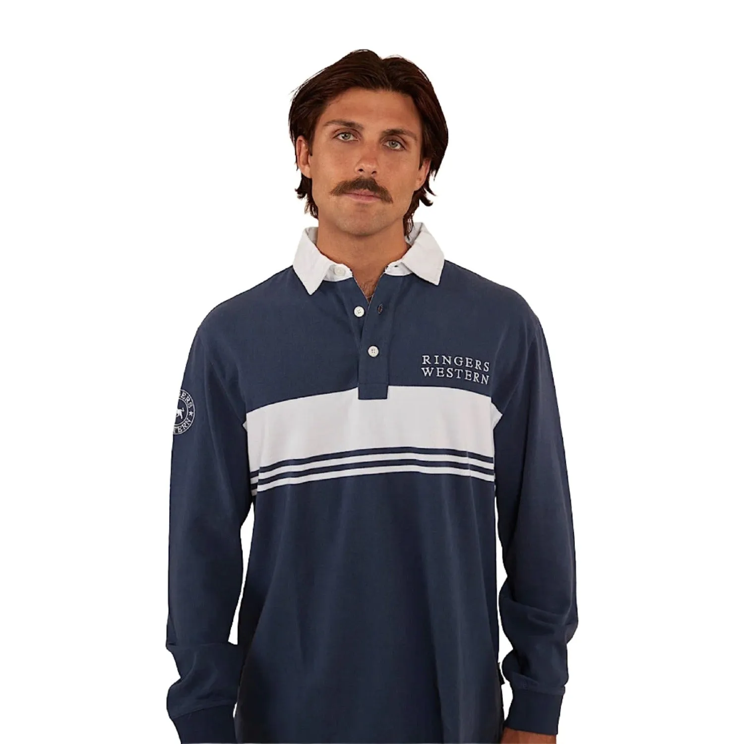 Ringers Western Men's Edmonton Rugby Jersey - Navy/White