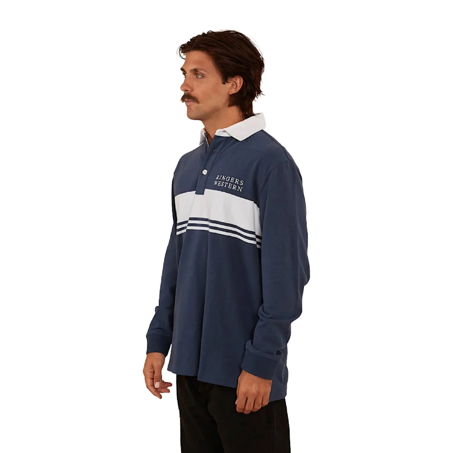 Ringers Western Men's Edmonton Rugby Jersey - Navy/White