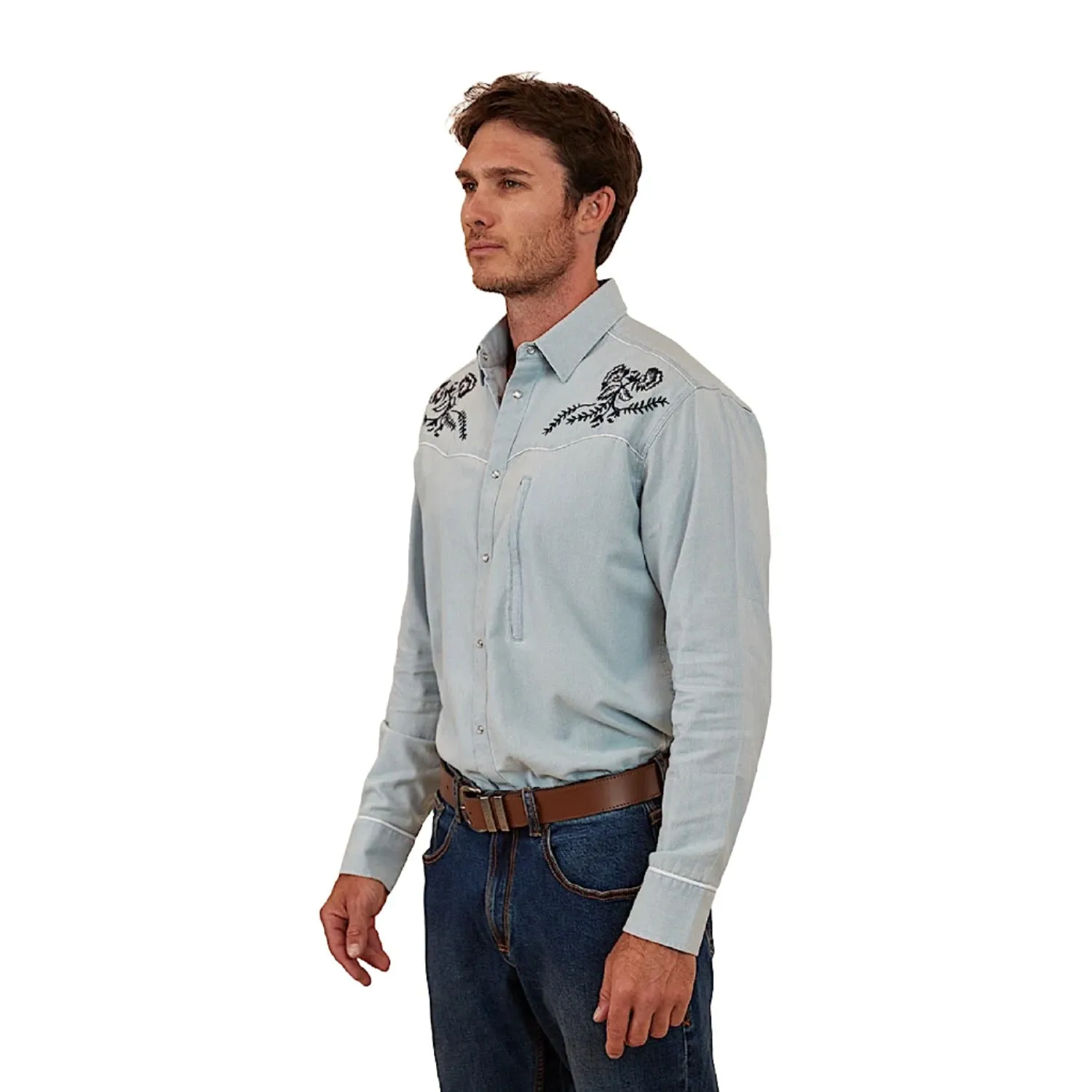 Ringers Western Men's Neilsen Western Dress Shirt - Chambray